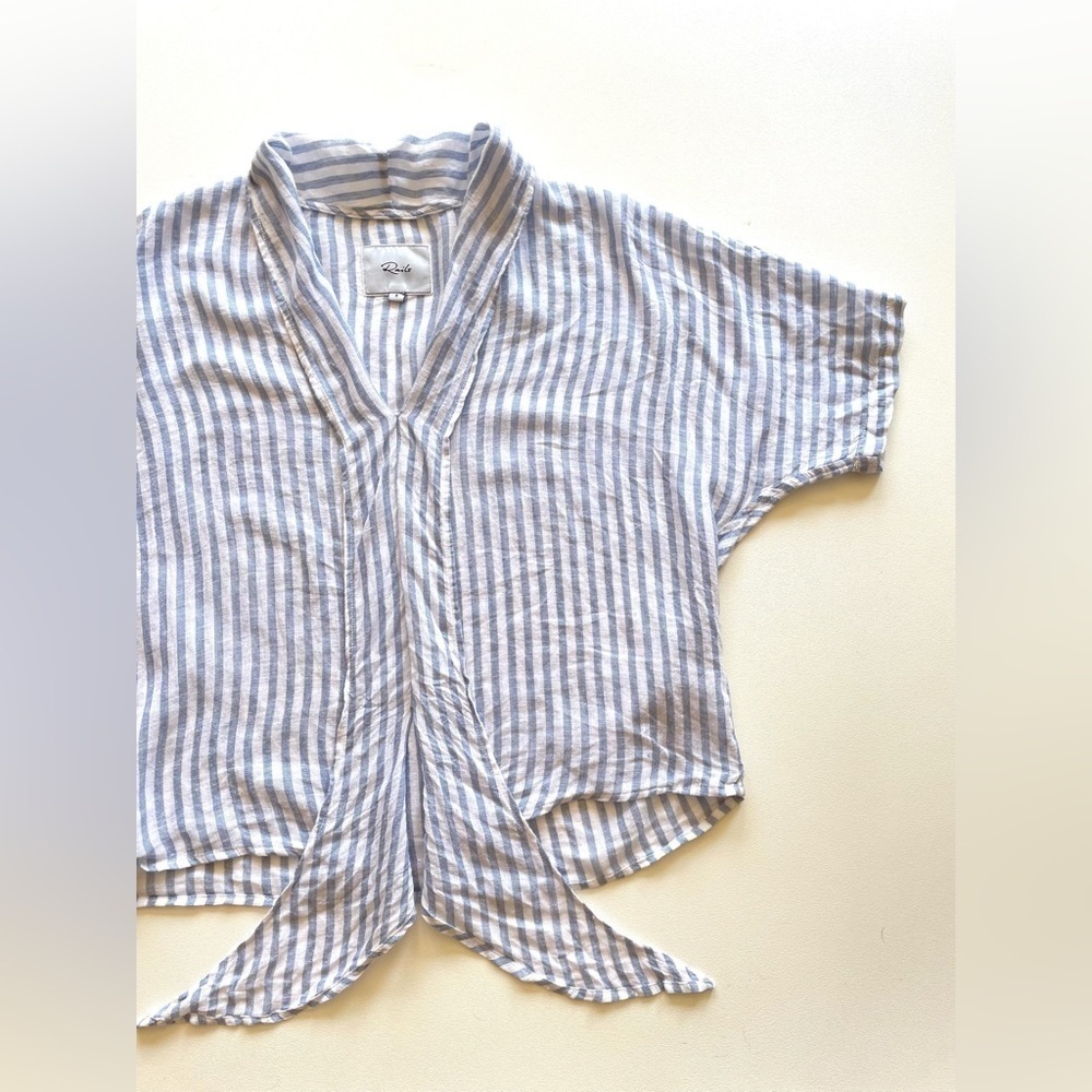 RAILS linen June top blue white stripe size small - Picture 6 of 15